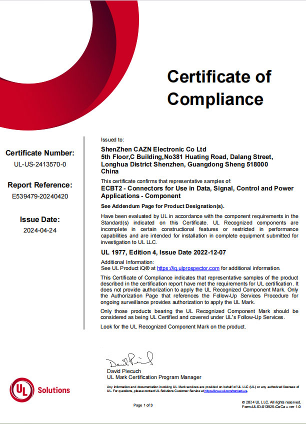 UL certificate