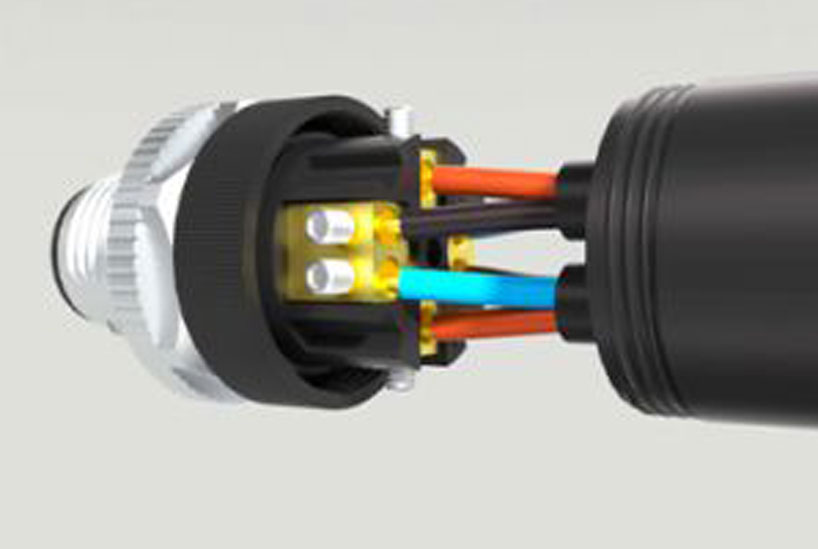 CAZN | M12 dual-input assembled connector (easily meets the needs of IO boxes for dual-wire connections)