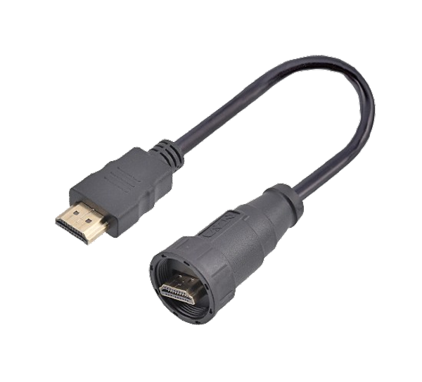 HDMI Str.Male to Str.Male Cable plug(Threaded)