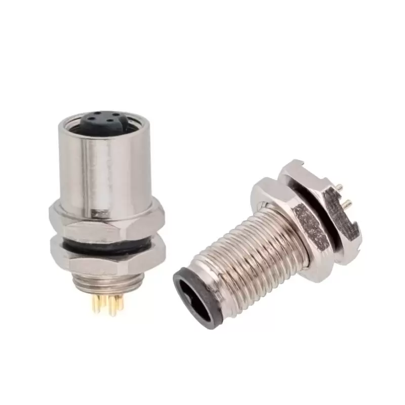 M5 Male Connector - Front Back Mount Socket