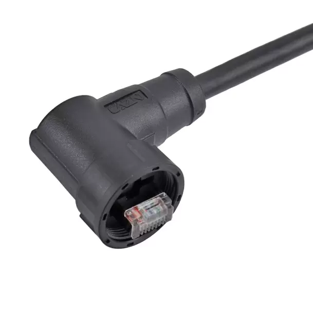 RJ45 curved male plug RJ45 curved male plug