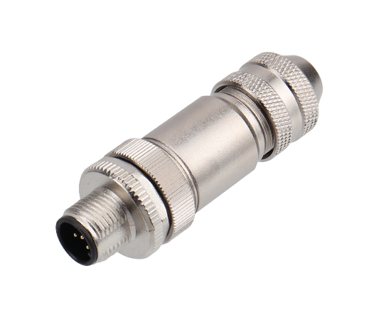 M12 Straight Male Metal Assembled Plug (Screw)