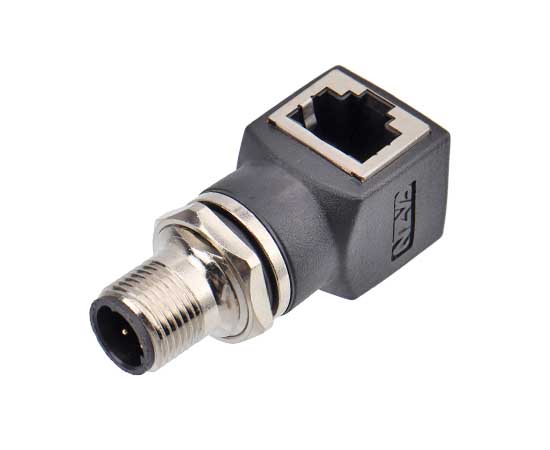 M12 Angled Male to RJ45 Adapter Fion