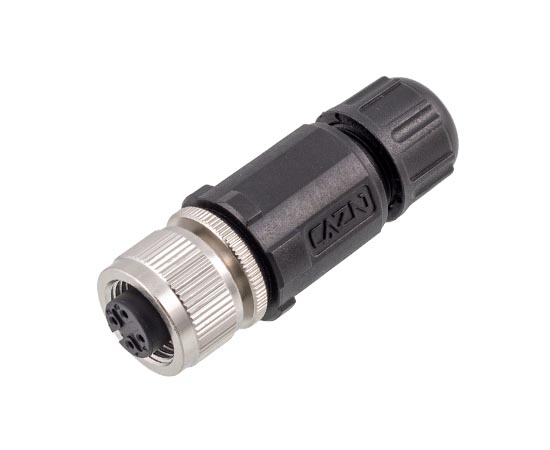 M12 Straight Female Plastic Assembled Plug (Solder)