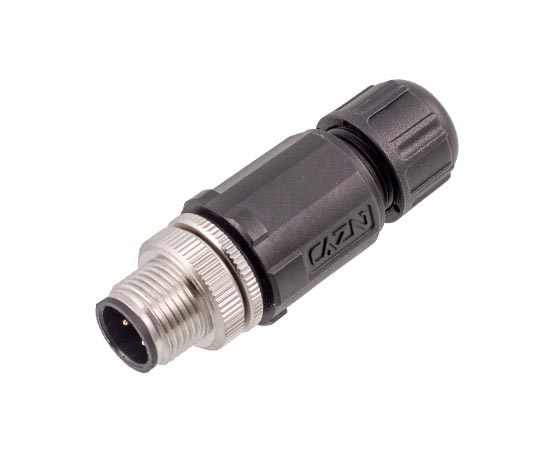 M12 Straight Male Plastic Assembled Plug (Solder)