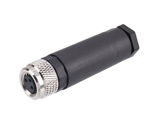 M8 Straight Female Plastic Assembled Plug (Screw terminal)