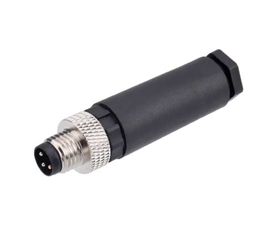 M8 Straight Male Plastic Assembled Plug (Screw terminal)