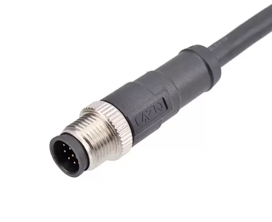 M12 Straight Male Overmolded Plug