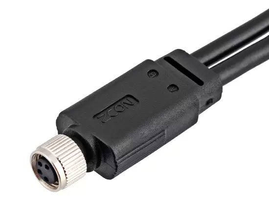 M8 Female 1 to 2 Overmolded Plug