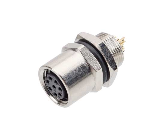 M8 Female Front Mount Socket(Solder, Screw M8*0.5)