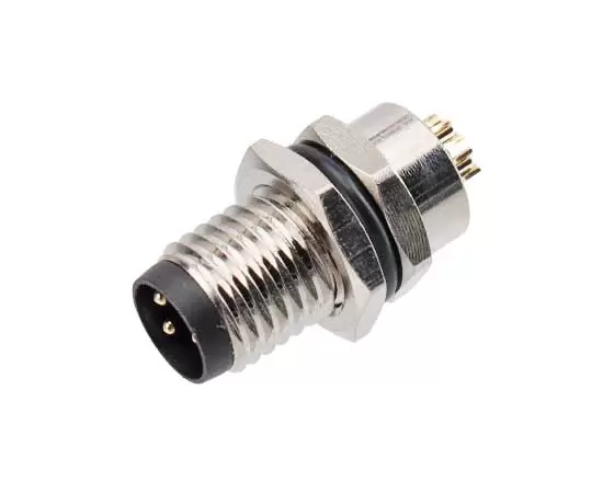 M8 Male Back Mount Socket(Solder, Screw M8*1)