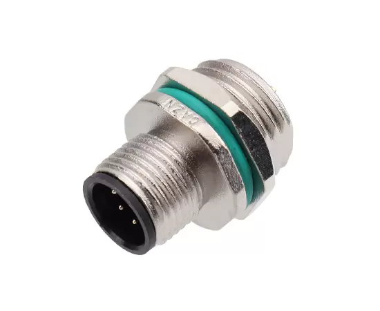 M12 Zinc alloy shell Male Front Mount Socket Solder Screw M16*1.5/PG9