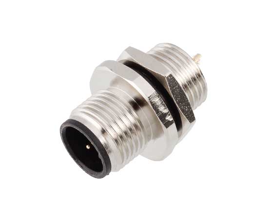 M12 Male Front Mount Socket (Solder, Screw M12*1) Lisa核对35