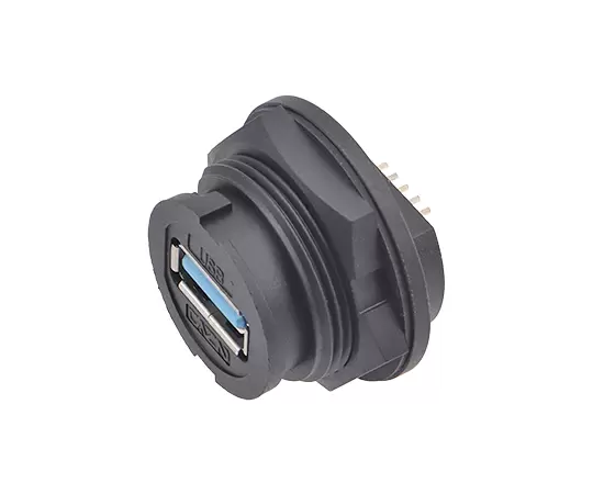 E16 EUSB Female Back Mount PCB Receptacle(Bayonet)