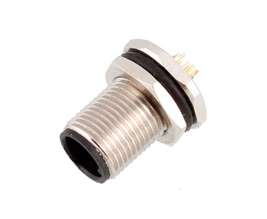 M12 Male Back Mount Socket (Solder, Screw M12*1) Lisa核对46