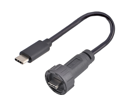 TYPE-C Male to Male Overmolded Cable(Threaded)