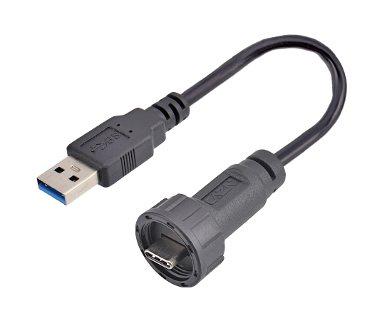 TYPE-C Male to USB Male Overmolded Cable(Threaded)