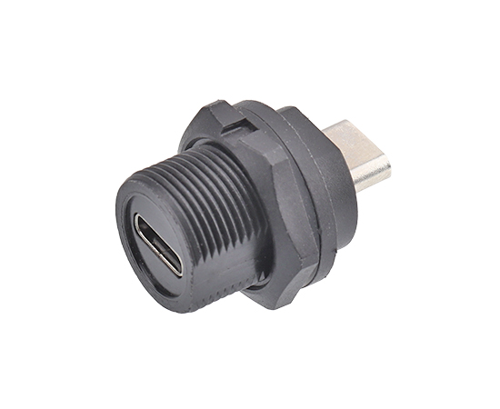 TYPE-C Female to Female Back Mount Receptacle(Threaded)