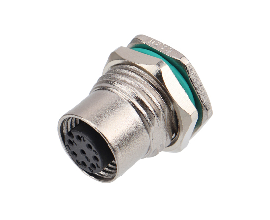 M12 Zinc alloy shell Female Back Mount Socket Solder Screw M16*1.5/PG9