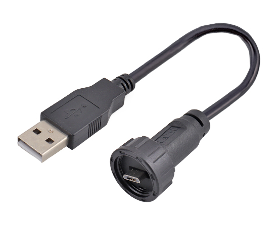 MICRO USB Male to USB 2.0 Male Overmolded Cable(Threaded)