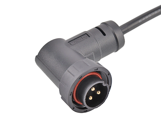 E13 Male Overmolding Angle Plug Cable (Threaded)