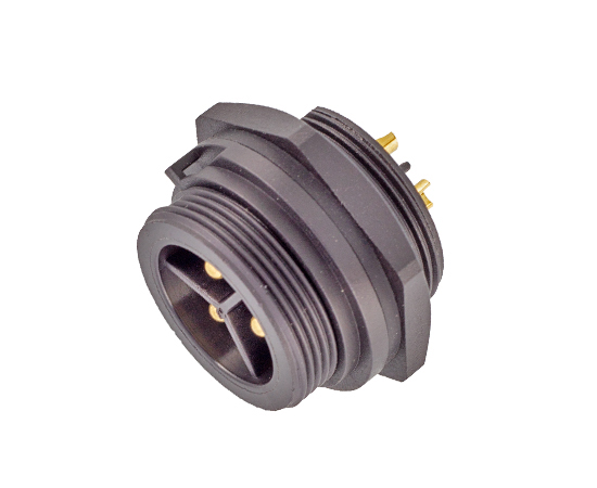 E13 Front Mount Solder Male Receptacle (Threaded)