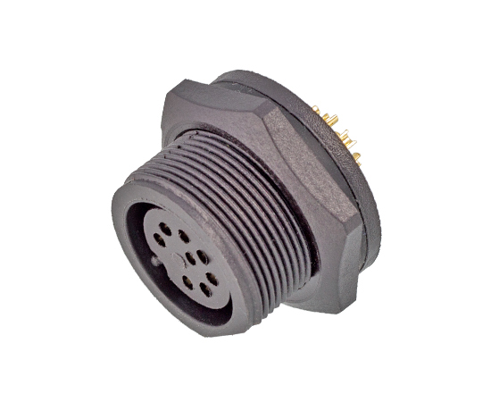 E13 Back Mount Solder Female Receptacle (Threaded)