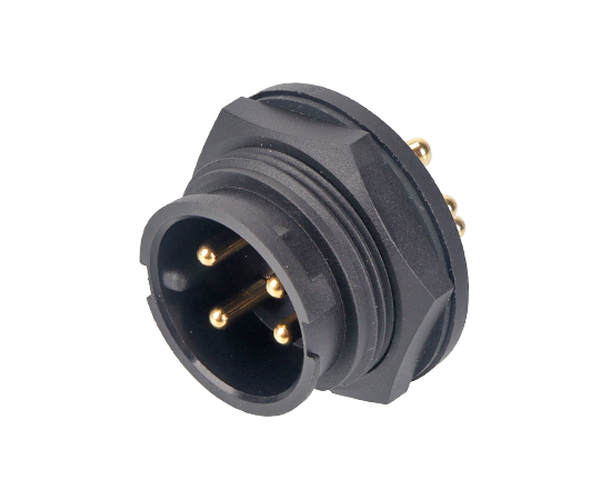 E16 Male Back Mount PCB Receptacle(Bayonet)