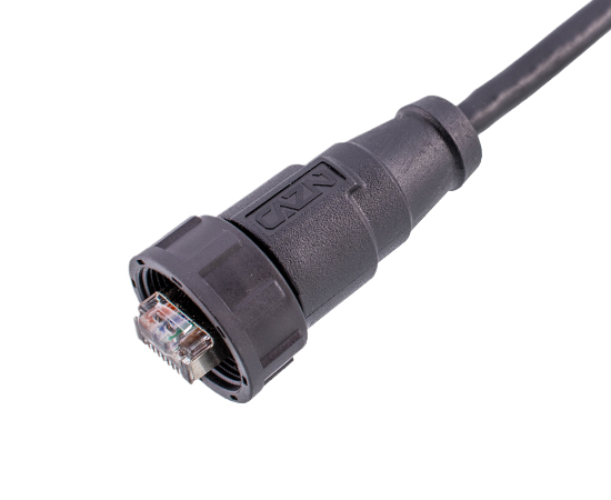 RJ45 Straight Male Overmolded Plug(Threaded)