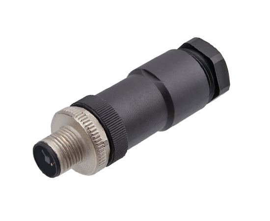 M12 Straight Male Plastic Assembled Plug (Power type, Screw)