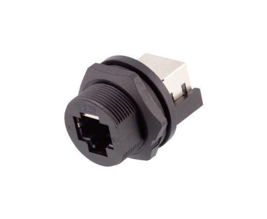 RJ45 Female to Female(180°) Back Mount Receptacle(Threaded)