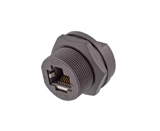 RJ45 Female Back Mount PCB Receptacle(Threaded)