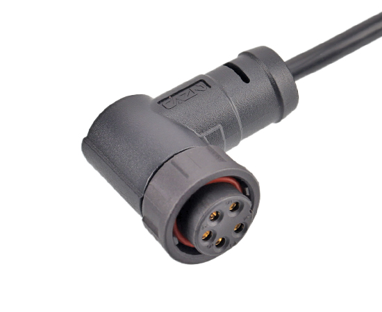 E13 Female Overmolding Angled Plug Cable (Bayonet)