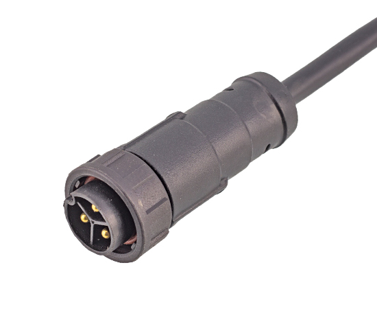 E13 Male Overmolding Straight Plug Cable (Bayonet)