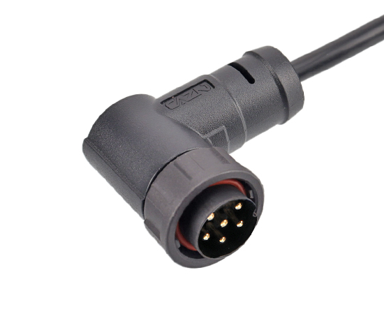 E13 Male Overmolding Angled Plug Cable (Bayonet)