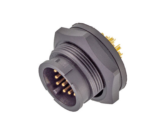 E13 Back Mount Solder Male Receptacle (Bayonet)