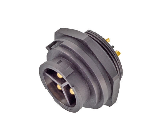 E13 Front Mount Solder Male Receptacle (Bayonet)