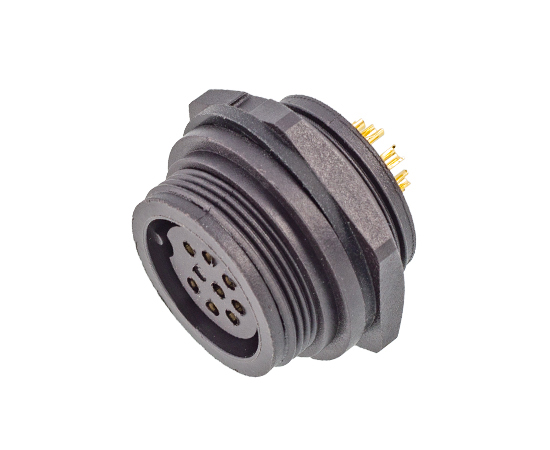 E13 Front Mount Solder Female Receptacle (Threaded)