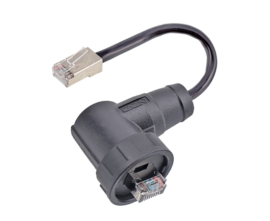 RJ45 Right angle Male Overmolded Plug(Bayonet)